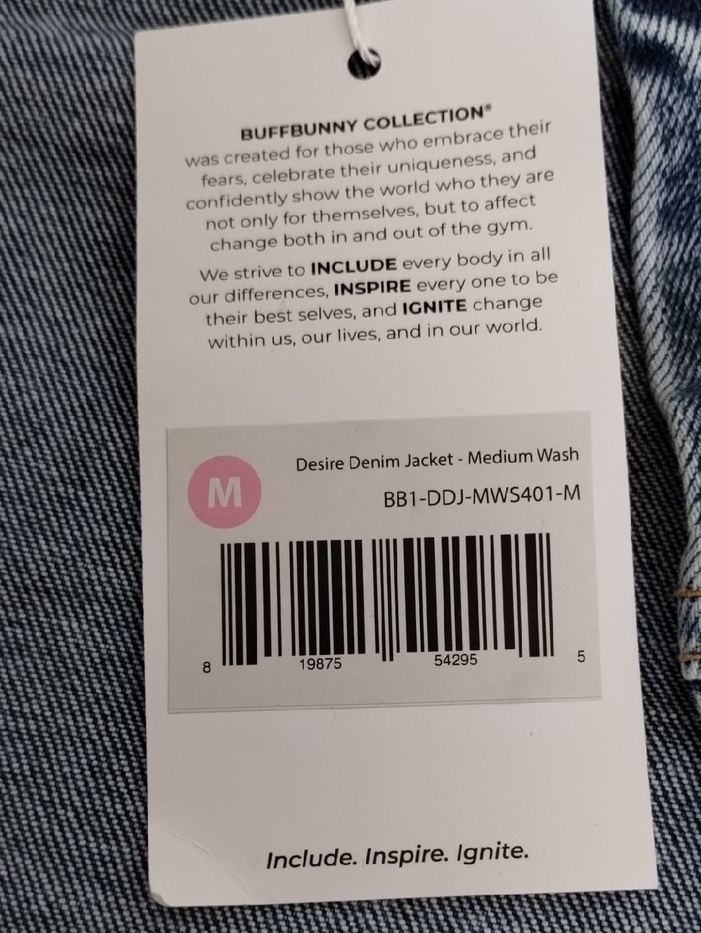 Buffbunny Desire Denim Crop Jacket Medium Wash - Picture 2 of 3